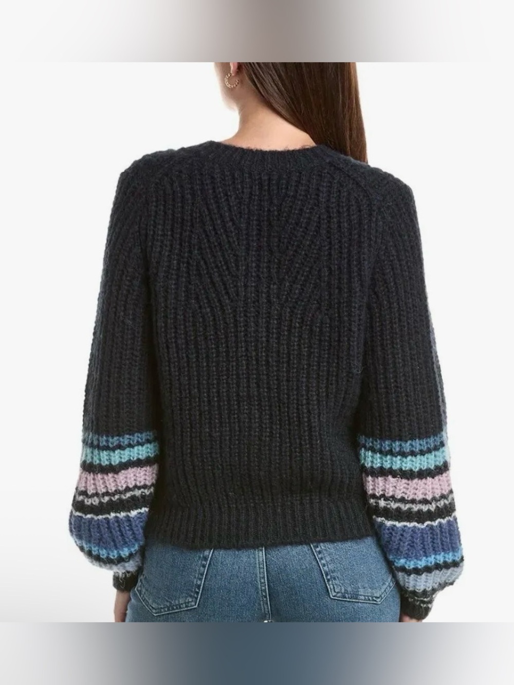 Michael Stars Lumi Striped Crew Cardigan - Picture 7 of 8